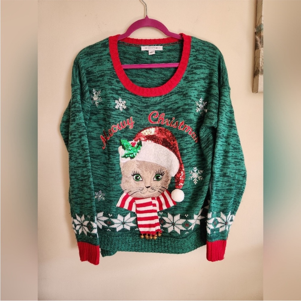 Christmas cat sweater Meowy Christmas medium